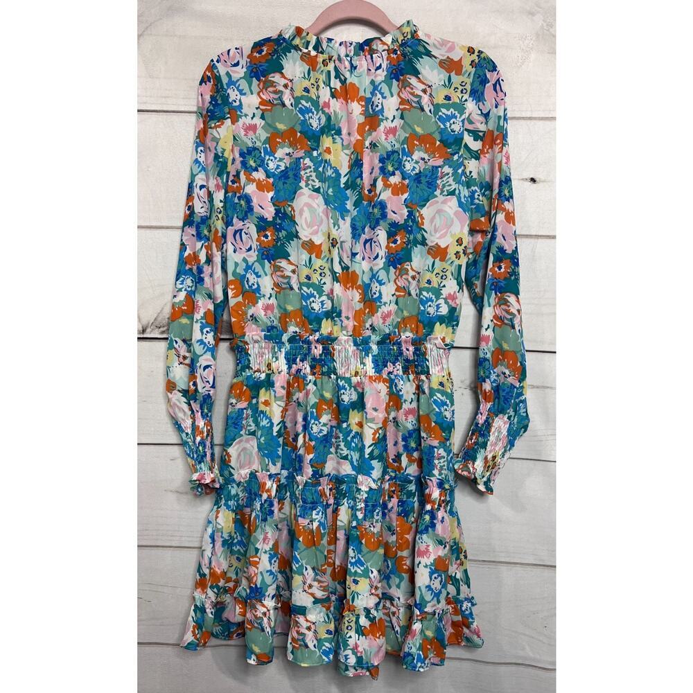 NWT Dokotoo Floral Dress Size MED Long Sleeve Ruffles - Picture 2 of 6